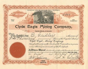 Clyde Eagle Mining Co. - Stock Certificate